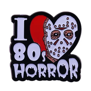 Halloween Iubesc ' 80 Craniu Brosa Ace Email Metalice Insigne Pin Rever Broșe Jachete de Blugi Moda Bijuterii Accesorii