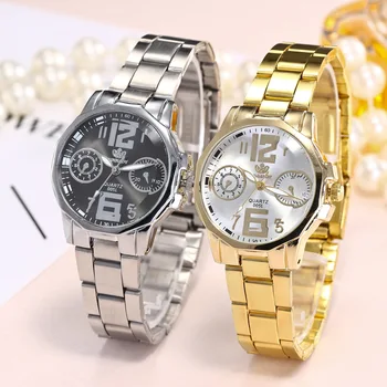 Ieftin Ceasuri pentru Femei de Moda Doamnelor Ceas de Lux numere Mari de Oțel Curea Cuarț ceasuri de Brand Ceas Ceasuri Reloj mujer