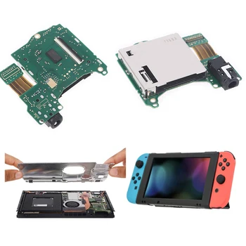 Joc Card Socket Slot Pentru Nintendo Comutator Consolă de jocuri Cu Cască Cască Socket Placa de baza PCB Inlocuire Reparare Parte