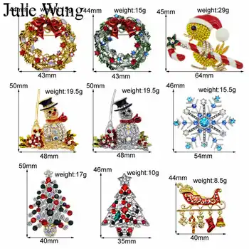 Julie Wang Crăciun Brosa Stras Email Om De Zăpadă Fulg De Nea Cununa De Moda De Anul Nou Pin Bijuterii Haine Rochie Cadou De Crăciun