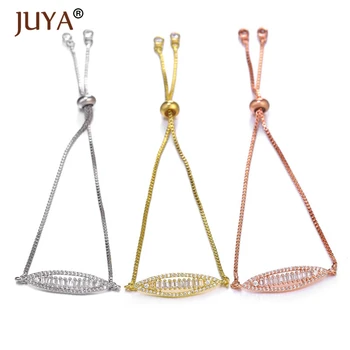 Juya Lanț Reglabil la Modă Rose Gold Cristal CZ Bratari Pentru Femei de Mireasa Moda Bijuterii Fermecător Bratara & Brățări