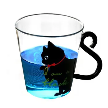 K-STAR Desene animate Kitty Biroul de Acasă Pahar de Apă cu Suc de Fructe Transparent Pisica Cana de Cafea