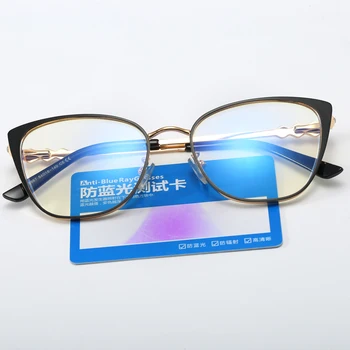 Kachawoo optic ochelari anti-lumina albastra de sex feminin metal ochii de pisica, rame de ochelari pentru femei computer de protecție alb negru fierbinte de vânzare