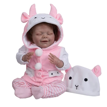 KEIUMI 20 Inch Zâmbet Fata de Dormit Renăscut Baby Doll în Viață 2021 Gratuit Accesorii Soft Touch Pentru Copil de Crăciun Zile