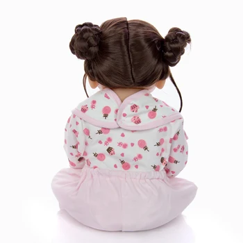 KEIUMI Corp Plin de Silicon Păpuși Pentru Fete de 22 inch 55 cm Renăscut Baby Girl Nou Stil de Păr Pentru Fata Ziua de Crăciun Cadou