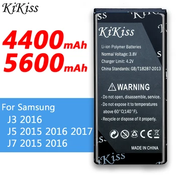 KiKiss Baterie Pentru Samsung Galaxy J5 J7 J3 2016 2017 J3 J2 Prim-Bateria SM J500 J510 J520 J510F j700f j710 G530 G530H