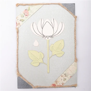 Kokorosa Lotus Tăiere De Metal Moare Cu Picături De Apă Moare Pentru Luare De Card Scrapbooking Moare Relief Reduceri Stencil Ambarcațiuni Moare