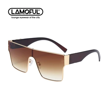 LAMOFUR Metalice Supradimensionate Aliaj Largă Picioare ochelari de Soare de Designer de Lux ochelari de Soare Pentru Barbati Pilot de sex Masculin Ochelari de Soare de Conducere 10086
