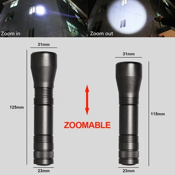 Lanterna UV 5 Moduri de Zoom Funcția Lanterna Pet Petele de Urină Detector Scorpion Mini Lumina UV utilizați o Baterie 18650 UV Lampă cu LED-uri