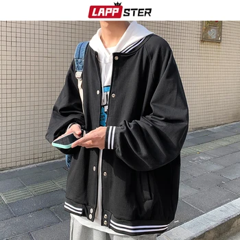 LAPPSTER Bărbați Harajuku Jachete de Baseball 2021 Mens Streetwear Negru Jachete Bombardier Haine de sex Masculin Japoneză Moda Haine