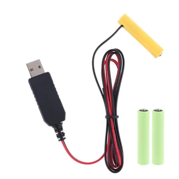LR03 AAA Eliminator de Baterie USB Cablu de Alimentare Înlocui de la 1 la 4 buc AAA Baterie Electrică de Jucărie Lanterna Ceas cu LED-uri en-Gros