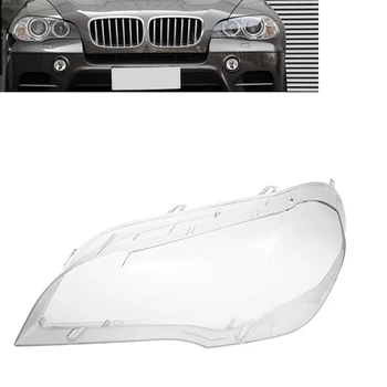 Masina Clar Faruri Lentile de Înlocuire Capac Far Cap Lumina Lămpii Shell Acoperire Pentru-BMW X5 E70 2008-2013