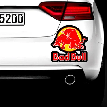 Masina Decal Decor Motocicleta Decalcomanii Amuzant Rău Red Bull Grafică Accesorii Decorative Creative Impermeabil din PVC,15 cm*15 cm