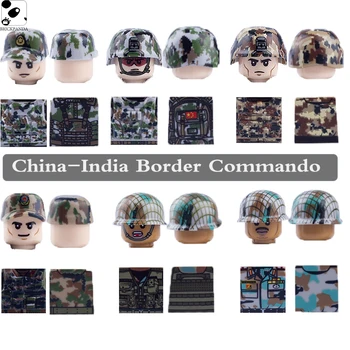Militar Blocuri Minifigs statele UNITE ale americii Armata Indiană și Chineză Voluntari Piese pentru Arme de Frontieră Comando Caramida Accesorii Copil Jucării