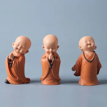 Mini Huineng Călugăr Zen Ornamente De Epocă Birou Ceai De Masă Decorare Stil Chinezesc Templul Shaolin Suveniruri Ceai De Companie