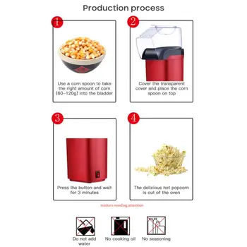 Mini masina de popcorn acționate de familie cheltuieli Automată mașină popcorn copii fără Ulei Filtru de Floricele de Porumb Popper