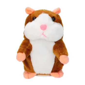 Minunat 15cm drăguț repetarea vorbesc de pluș hamster adorabil interesant vorbind record mouse-ul animal de companie electronic jucărie de pluș pentru copilul