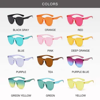 Moda Supradimensionate Pătrat ochelari de Soare pentru Femei-O bucată de Bomboane de Culoare Colorat UV400 Ochelari de Conducere Ochelari de Soare Tendință Bărbați ochelari de Soare