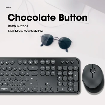 Mofii 2.4 G Wireless Tastatură și Mouse-ul Setat Multimedia Roud Tastă Tastatură și Mouse-ul Pieptene pentru Mac Laptop Notebook PC Fetele Cadou
