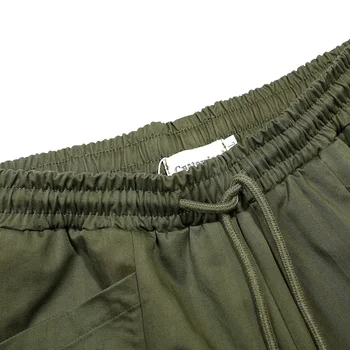 Multi-Buzunar Cargo Shorts Mens Stil Safari Vara o Jumătate de Pantaloni Casual Pierde Elastic Talie pantaloni Scurți Genunchi-lungime Bărbați