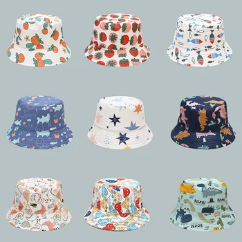 Noi Drăguț Găleată Pălărie Panama Capac pentru Copii Vara Bob Palarie de Soare pentru Copii în aer liber la Soare Pălărie de Protecție Unisex Pliabil Pescari Pălărie