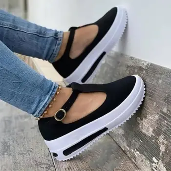 Noile Sandale De Vara Femei 2021 Fund Gros Platforma Femei Pantofi Pene Sandale De Curea Cataramă Masiv Casual Femei Încălțăminte Sandale