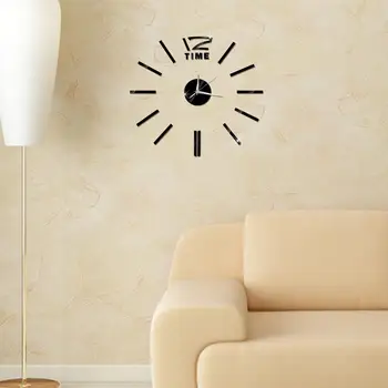 Noul Mini BRICOLAJ Suprafață Oglindă Ceas de Perete Autocolant Mut Ceas cu Ceas 3D Living Home Decor de Birou Cadou de Crăciun Hotsale