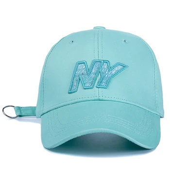 Nouă Femei Barbati din Bumbac Kpop Capac Moda NY Brodate Hard-Top Șapcă de Baseball Casual Reglabil în aer liber Cuplu Streetwear Pălărie