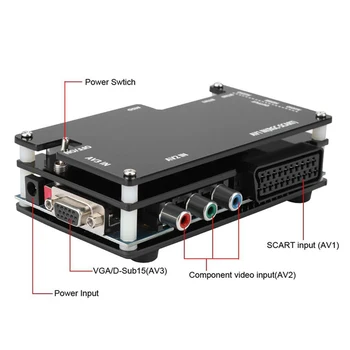 OSSC Sursa Scan Converter w/ Control de la Distanță compatibil HDMI Deschide Joc de Divertisment Accesorii pentru Nintendo, PS2 PS1 Xbox