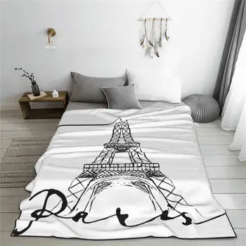 Paris Turnul Eiffel Arta de Perete Panza de Artă Înrămate Pături Catifea Textile Usoare Arunca Pături pentru Biroul de Acasă lenjerie de Pat Aruncă