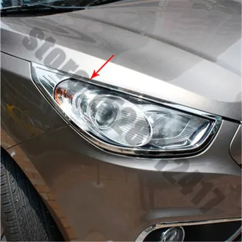 Pentru Hyundai ix35 2009~2012 ABS Cromat Fata+Spate faruri Lampă Capac de styling Auto