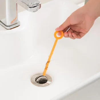 Perie De Curățare Toaletă Draga Conducta De Șarpe Perie Instrumente De Baie Accesorii De Bucatarie (Portocaliu）Perii De Curățare De Bucătărie Canalizare
