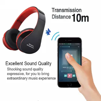 Pliere HiFi Bluetooth Căști Over-Ear Cu Fir/Fără Fir Căști Pliabile Stereo Gaming Headset Gamer Reglabil Căști