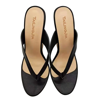 Plută Sandale pentru Femei 2021 Pene Tocuri Sandale Femei Sexy, cu Toc inalt Catâri Flip-Flops, Papuci de Mari Dimensiuni Pantof