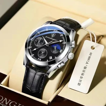 POEDAGAR Nouă Bărbați Ceasuri de Top de Brand de Lux din Piele Luminoasă Ceas Sport Pentru Barbati Moda Prezent Ceas rezistent la apa Relogio Masculino