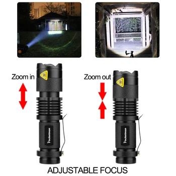 Protable Lanterna Led Biciclete Lumina Zoom Lanterna Q5/T6/L2 Linterna LED Lantern Impermeabil Utilizarea 14500/18650 Baterie de Pescuit Lumina