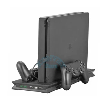 PS4 PRO SLIM Stand Vertical Dual Controller LED-ul de încărcare Charging Dock Station Ventilatorului de Răcire PS 4 Accesorii pentru Sony Playstation4