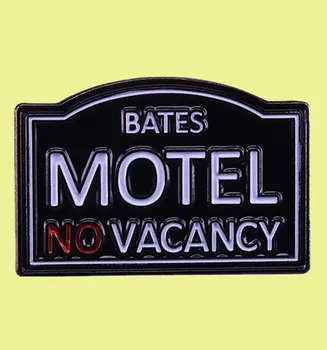 Psiho Norman Bates Motel Semn email pin Alfred Hitchcock film de groază brosa Freddie Highmore Slayer insigna