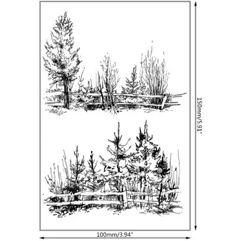 Pădure luxuriantă Copac DIY Silicon Clar de Timbru se Agață de Etanșare Album Relief Album DecorCraft Arta Handmade Cadou