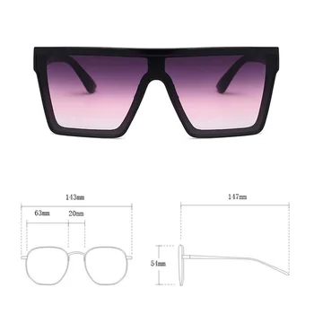 RBROVO 2021 ochelari de Soare Femei Siamezi Pătrat ochelari de Soare pentru Femei Supradimensionat ochelari de Soare Pentru Femei Clasic Vintage Marca Gafas De Mujer