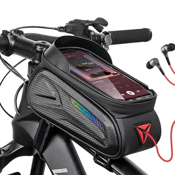 Rezistent la apa Sac de Biciclete Față de Bicicletă Suport de Telefon Mobil Cu Ecran Tactil Top Tube Ciclism Reflectorizante, Accesorii pentru Biciclete MTB