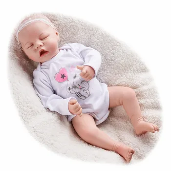 RSG Chel Renăscut Baby Doll 17 Inci 43CM Realiste Copil Nou-născut Vinil Moale de silicon Papusa papusa de moda Cadou Jucărie pentru Copii