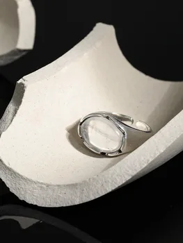 S ' STEEL Vintage Cristal Inele Argint 925 Pentru Femei Minimalist Geometrice Designer Inel Deschis 2021 Tendință de Bijuterii Fine