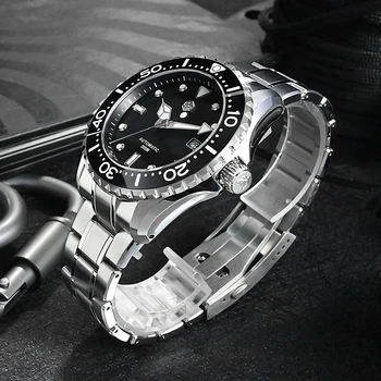San Martin Ceas Diver 44mm SBGA229G de Lux Barbati Ceas Automată Mecanice Ceasuri de mână Sticlă de Safir Data 200m din Oțel Inoxidabil