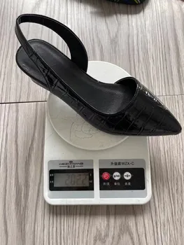 Sandale De Vara 2021 Sandalias Pantofi De Moda Pentru Femei Doamnelor Pătrat Toc Subliniat Toe Slip Pe Piele Pantofi Singur