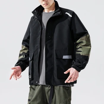 Streetwear jachete Casual pentru barbati camuflaj mozaic jacheta barbati haina cargo mens uza