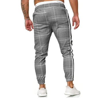 Streetwear Trend Men's Casual Pants Jogger Brand Patch Striped Pants Fashion Sports Pants Men's Clothing Casual Pants