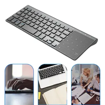 Subțire 2.4 Ghz Usb Tastatura Wireless Mini Cu Numărul Touchpad Tastatura Numerică Pentru Tablete Desktop Pc Laptop