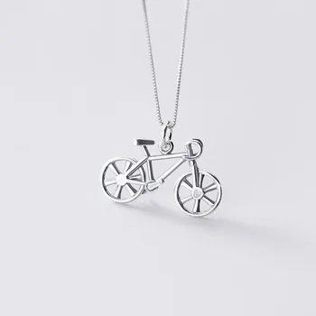 TrustDavis Real Argint 925 Personalitate de Moda de Biciclete Cravată Colier Pentru Femei Nuntă de Ziua Mamei Bijuterii Fine DB470