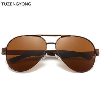 TUZENGYONG 2021 Nou Pilot de Aluminiu ochelari de Soare Polarizat UV400 Oglindă de sex Masculin de Conducere Ochelari de Soare Femei Pentru Barbati Oculos De Sol